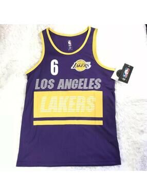 NBA Los Angeles Lakers Lebron James Jersey #6 Mens Size Small